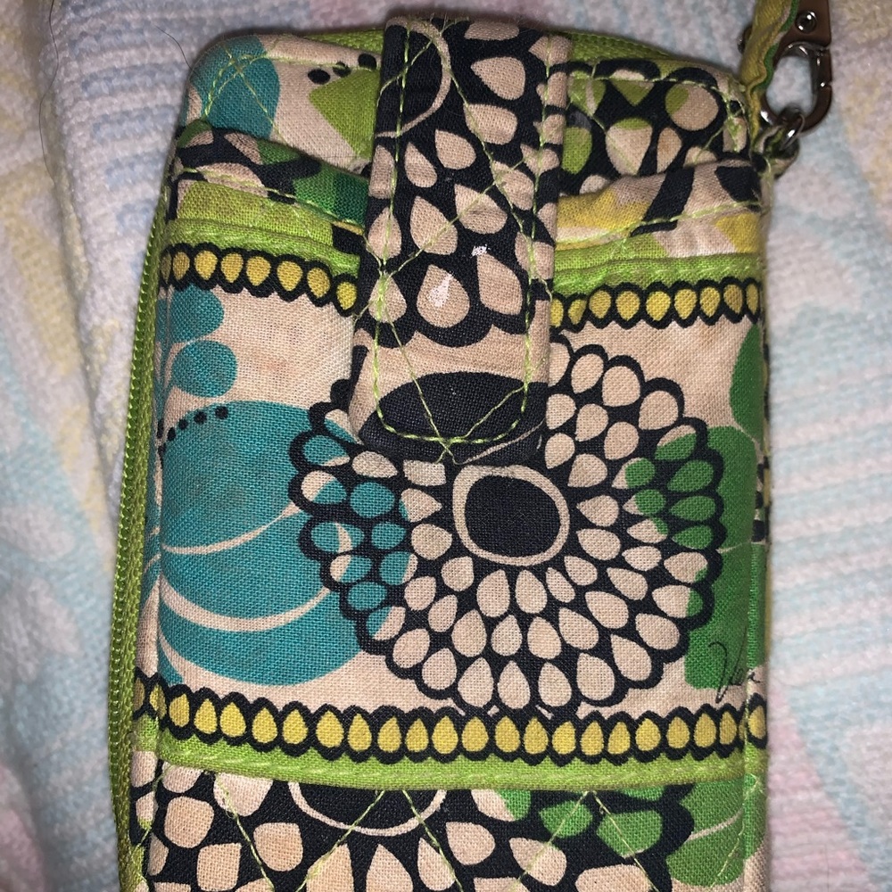 Vera Bradley phone and wallet wristlet.